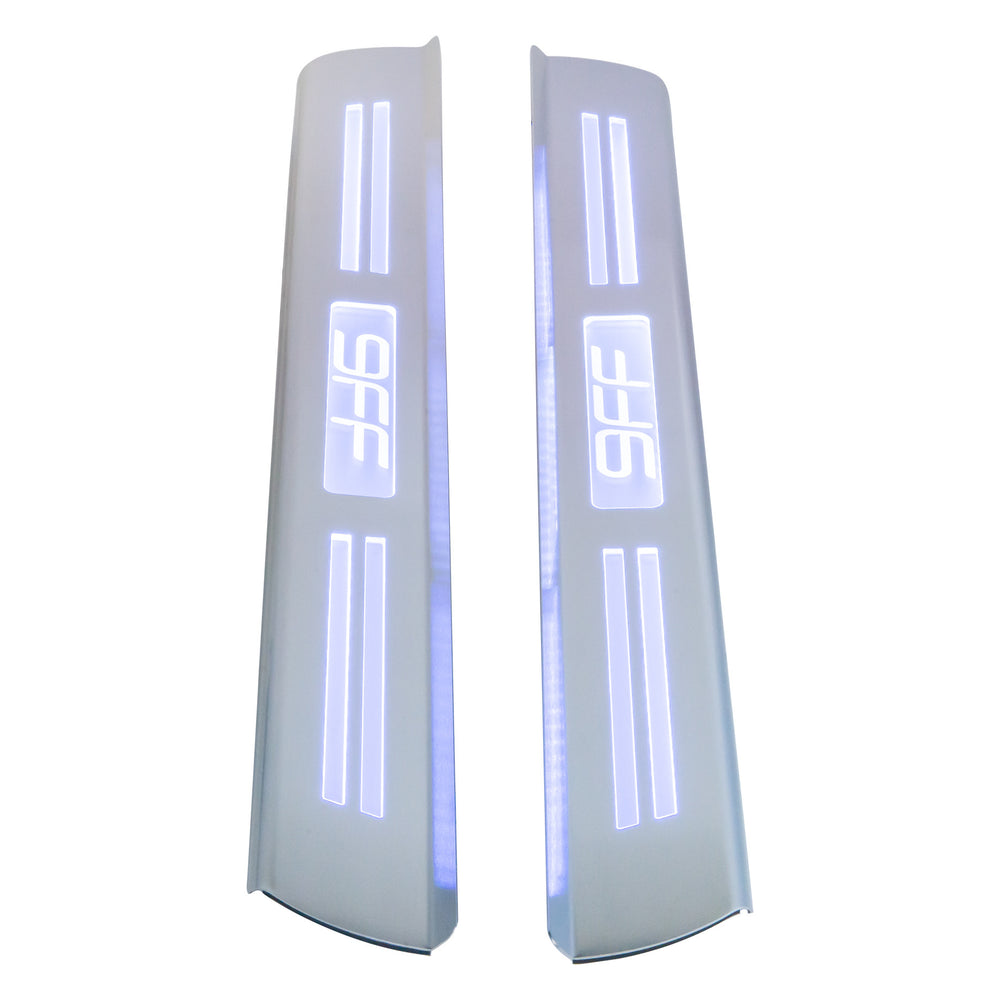 9FF door sills, illuminated in white